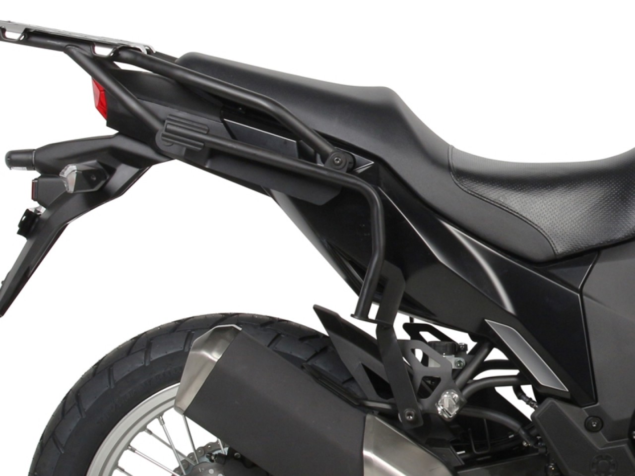 Portapacchi laterali Shad sistema 3P verniciato nero per Kawasaki KLE 300 Versys-X (17-20)