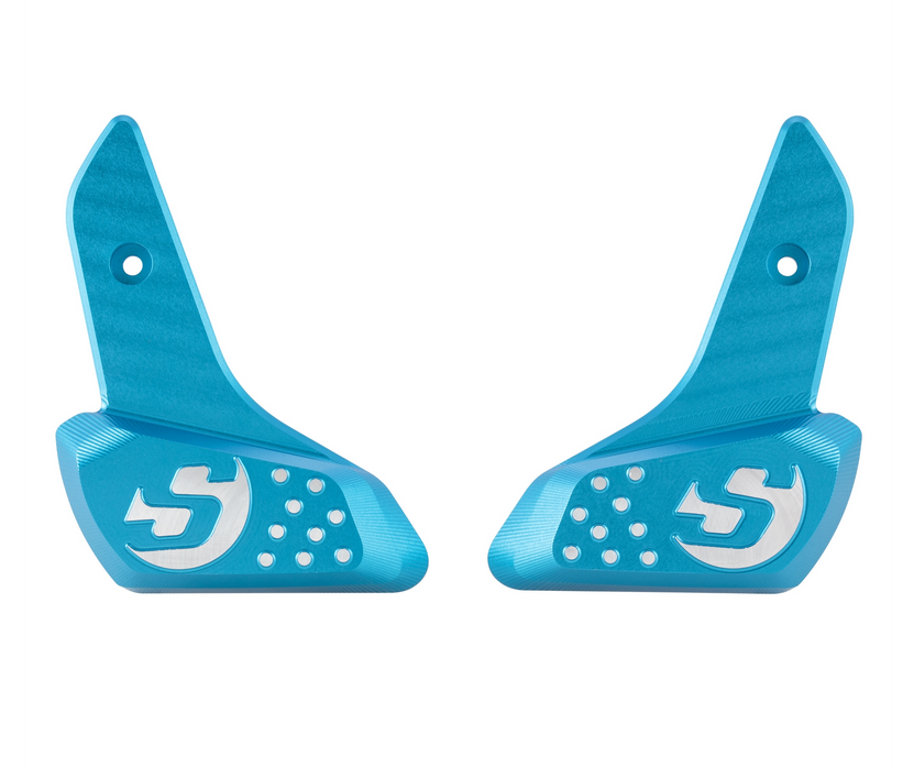 Poggiapiedi destro e sinistro per Vespa Primavera /Sprint 50-150ccm 2T/4T AC, blu opaco