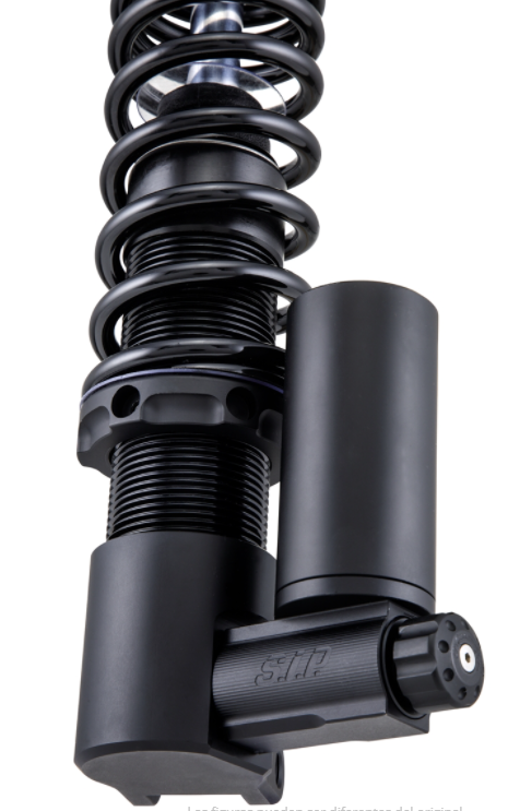 Kit ammortizzatori anteriori e posteriori per Vespa GTS/GTS Super/GTV/GT 60/GT/GT L 125-300ccm, nero opaco