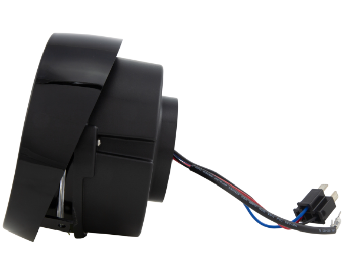 Faro LED per Vespa Primavera 50-150ccm 2T/​4T (-'18), nero lucido