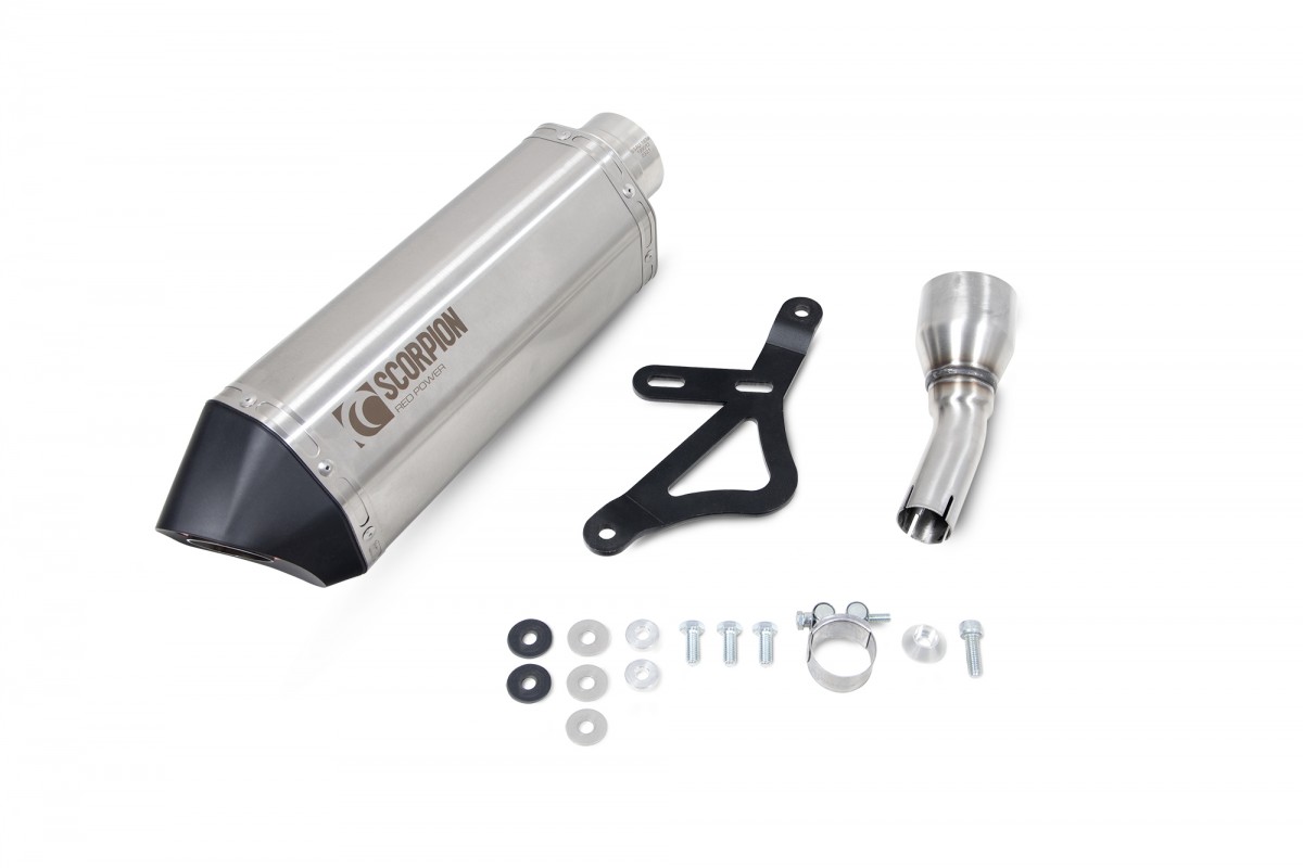 Scarico sportivo Scorpion "Red Power" silver per Vespa GTS/​GTS Super/​GTV 300ccm HPE (`20-) Euro 5