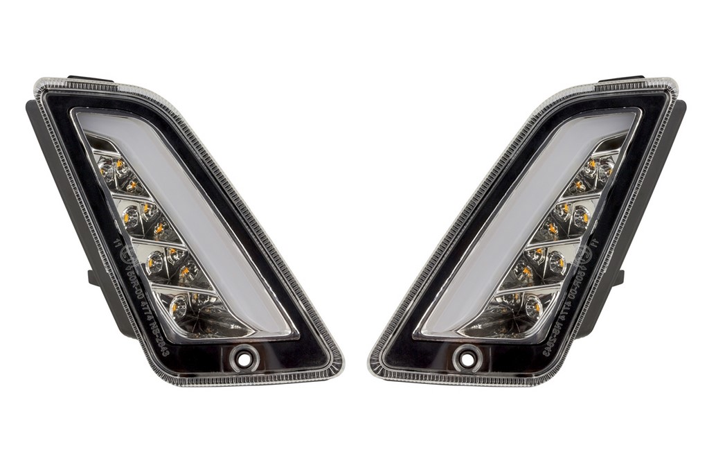 Kit indicatore di direzione anteriore destro/sinistro per Vespa GTS/GTS Super/GTV/GT 60/GT/GT L ('03-'13), trasparente