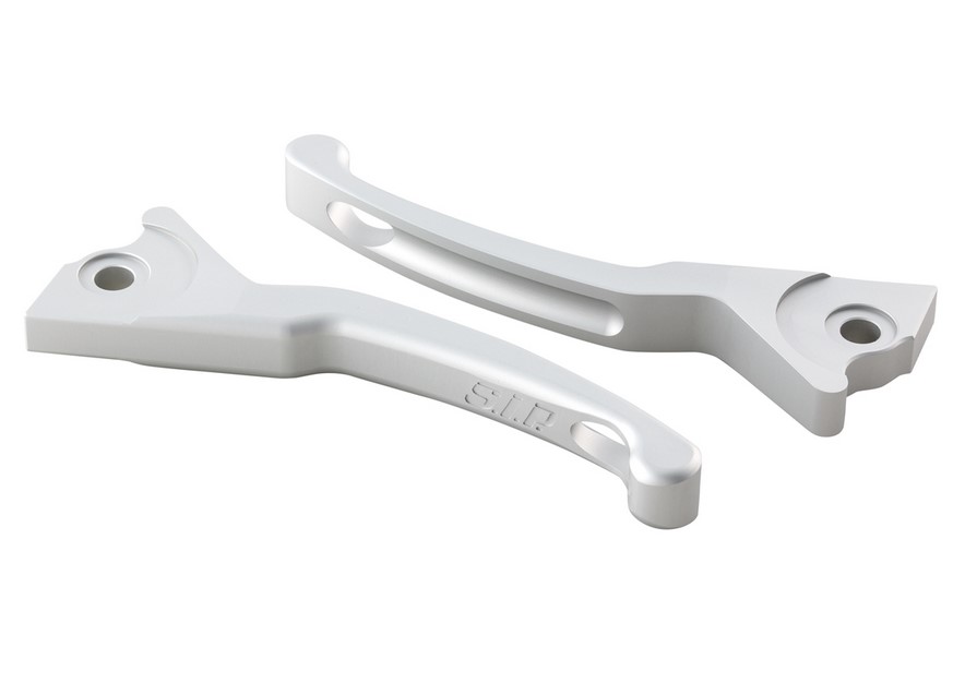 Set di leve sportive freno Shorty per Vespa, destra e sinistra, argento opaco