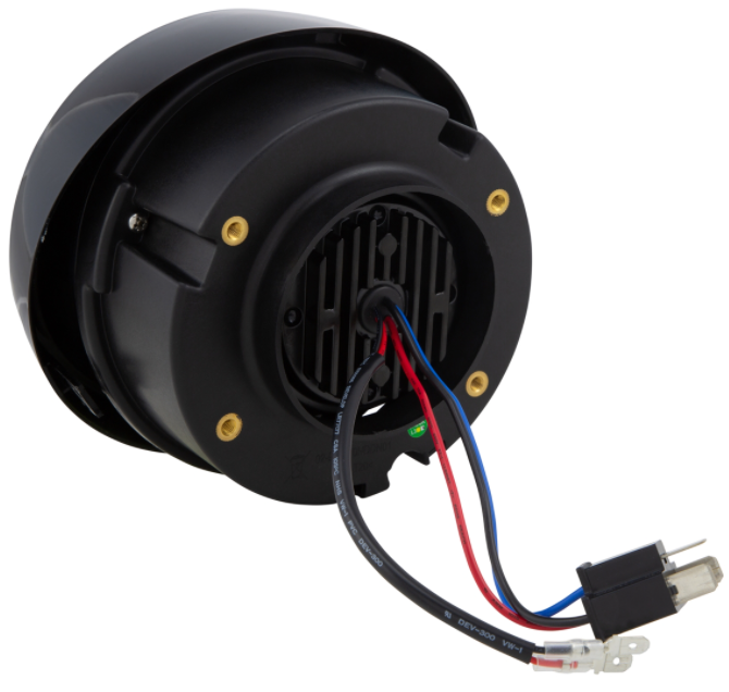 Faro LED per Vespa Primavera 50-150ccm 2T/​4T (-'18), nero lucido