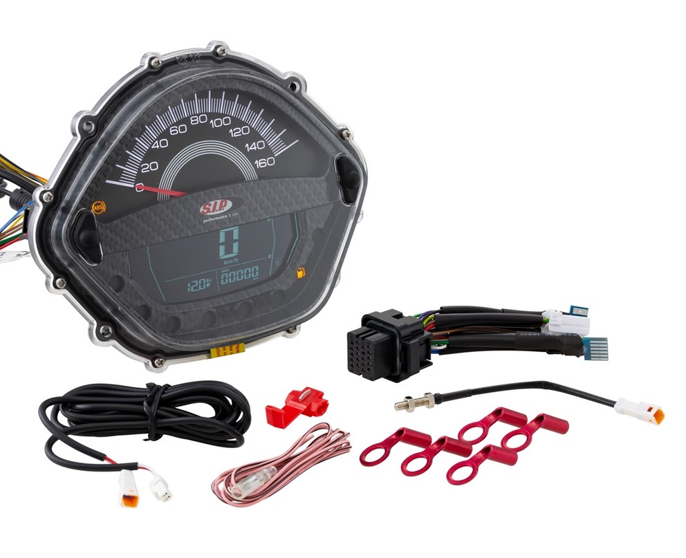 Contagiri/tachimetro per Vespa GTS/GTS Super/GTS SuperSport, 125-300cc (-'14), carbon-look