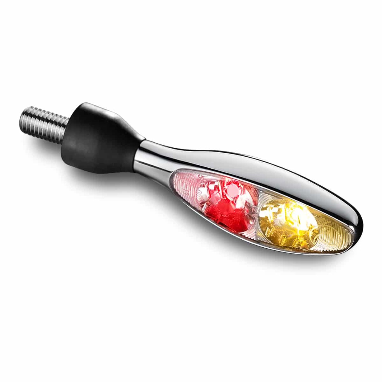 Indicatore di direzione Kellermann, luce posteriore e freno, Micro 1000 DF, acciaio, LED, HL/HR, 12 V, cromo lucido