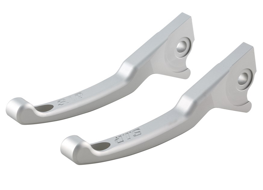 Set di leve sportive freno Shorty per Vespa, destra e sinistra, argento opaco