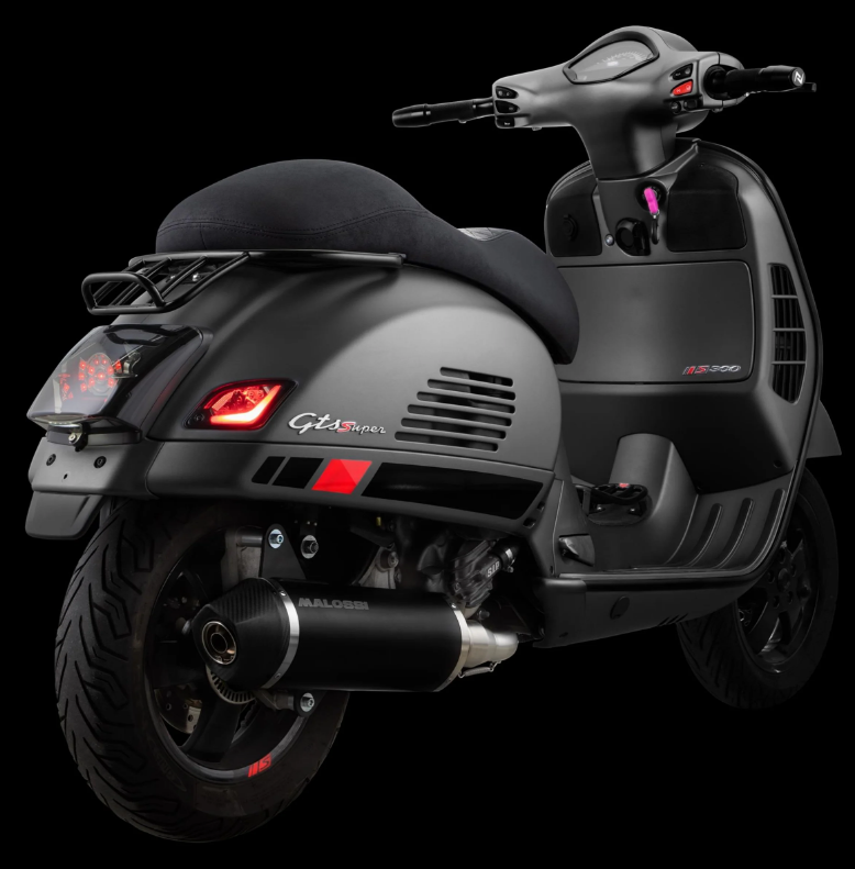 Sella sportiva "Black Editiont" per Vespa GTS/GTS Super/GTV 125-300ccm (14-), trapuntata nera