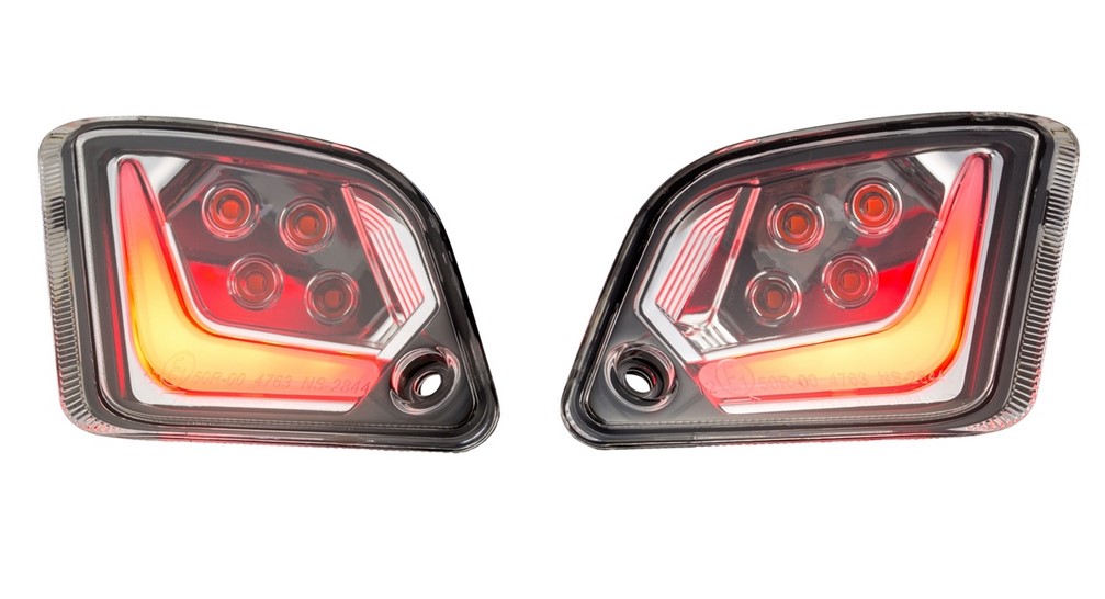 Kit indicatore di direzione posteriore destro/sinistro per Vespa GTS/GTS Super/GTV/GT 60/GT/GT L ('03-'13), trasparente