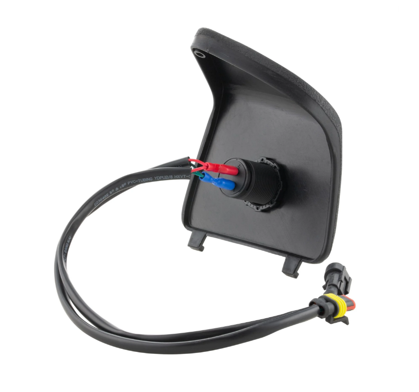 Coperchio del bagagliaio sinistro con connessione USB per Vespa GTS/GTS Super/GTV/GT, nero