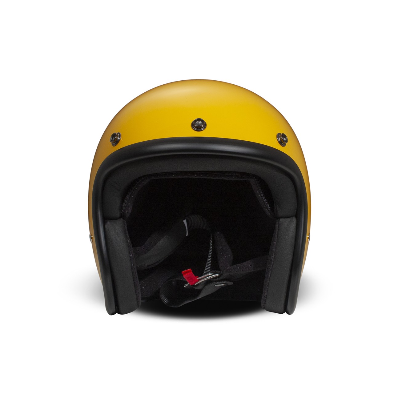 DMD Jet Helmet Retro, giallo, lucido, giallo, fibra di vetro, ECE 22.06
