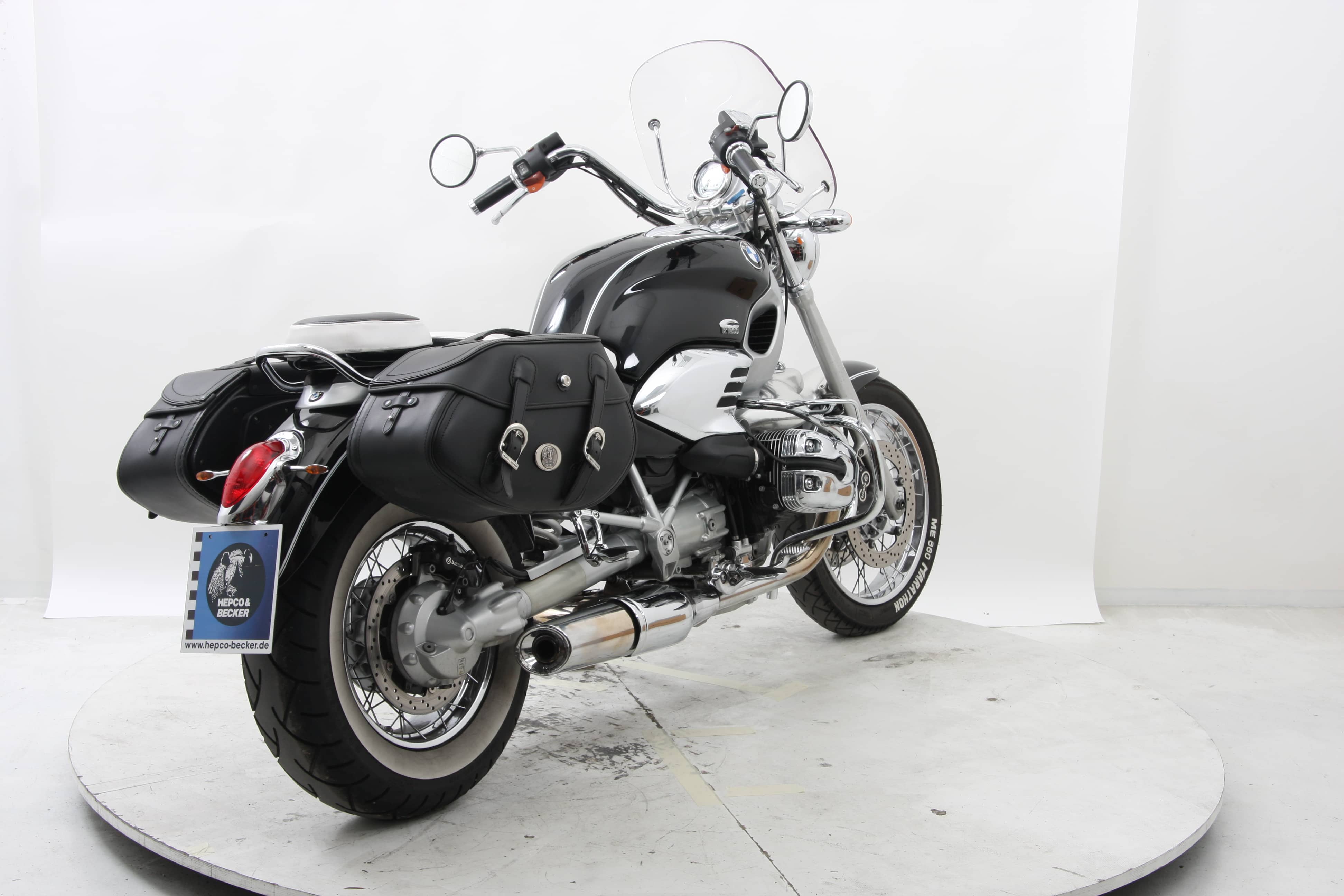 C-Bow portaoggetti laterale cromato per BMW R 850 C (00-04)/R 1200 C (97-04) Hepco & Becker