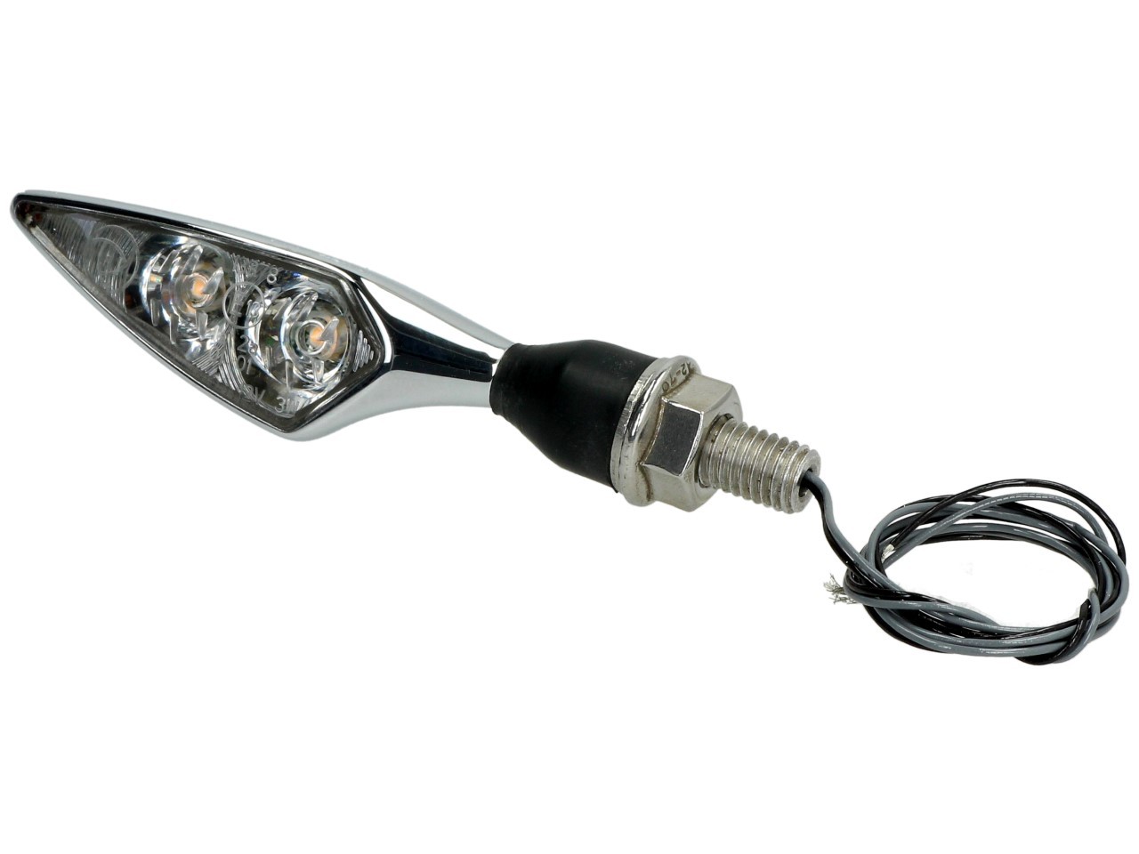 Indicatore Kellermann, Rhombus Extreme, acciaio, LED, VR/HL, 12 V, cromo lucido, M8x20, omologato E