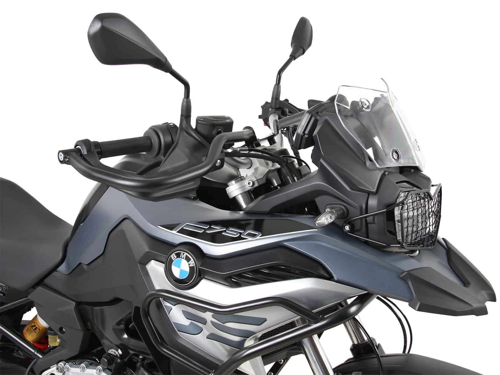 Barra di protezione anteriore nera per BMW F 750 GS Hepco & Becker