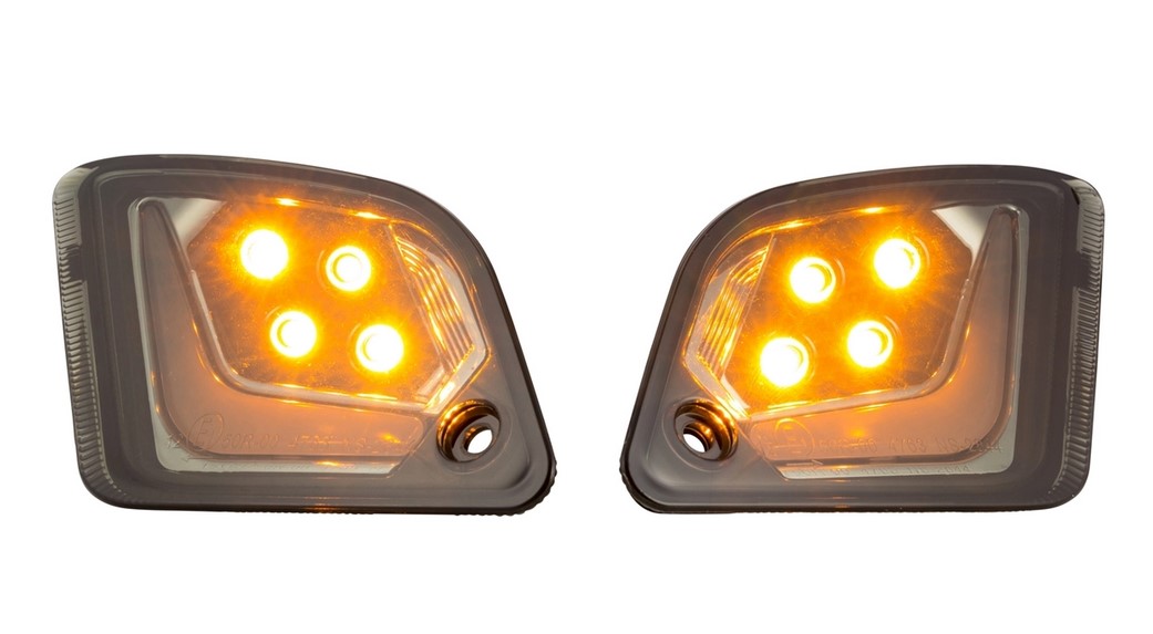 Kit indicatori di direzione posteriori destro/sinistro per Vespa GTS/GTS Super/GTV 125-300cc ('14-), oscurati