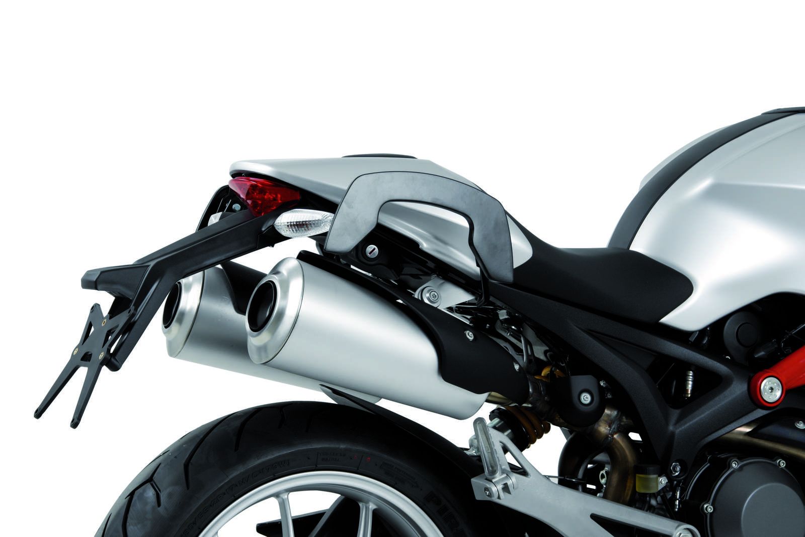 Portapacchi laterale C-Bow nero per Ducati Monster 696 (08-14) /796 (10-16) /1100/S (09-10)