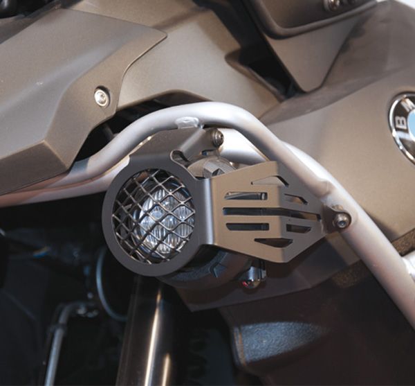 Protezione faretti laterali con griglia per BMW R 1200 GS Adventure, nera
