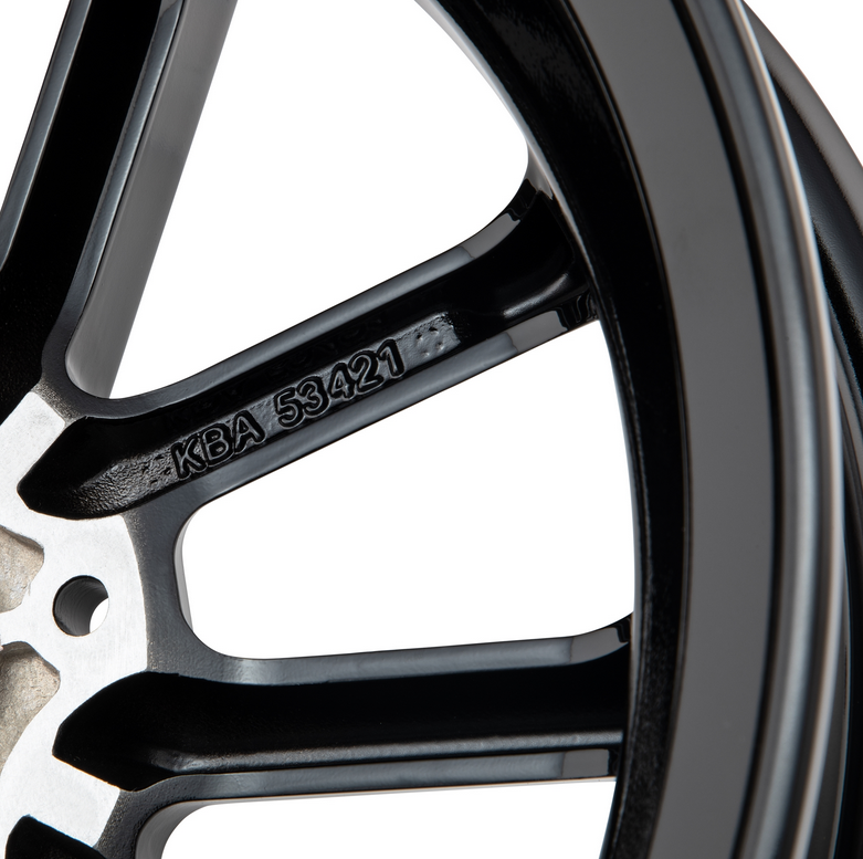 Cerchio anteriore/posteriore da 12" per Vespa GTS/GTS Super/GTV/GT 60/GT/GT L 125-300ccm, nero lucido