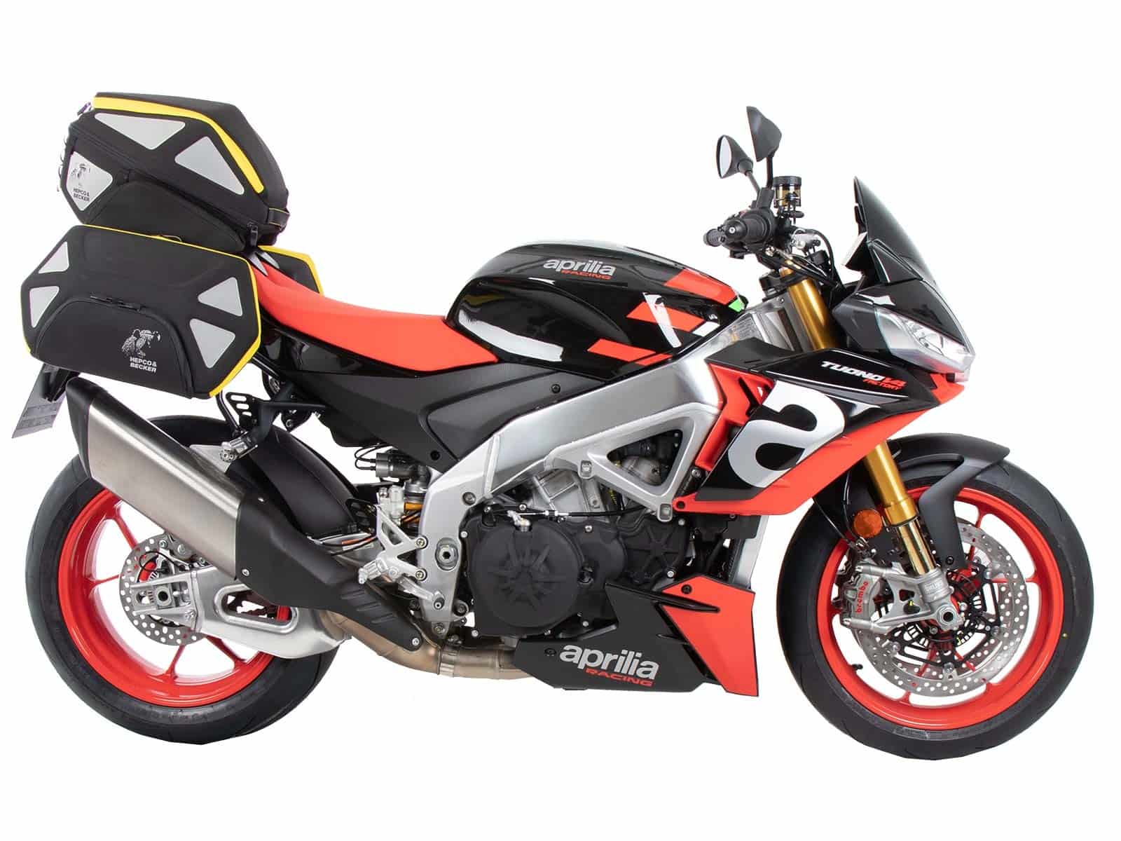Portapacchi sportivo fisso nero per Aprilia Tuono V4 Factory /RSV 4 /RSV 4 Factory (21-24)