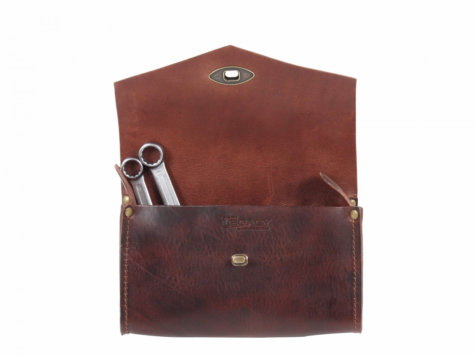 Borsa per attrezzi in pelle LEGACY marrone 2,5L Hepco & Becker