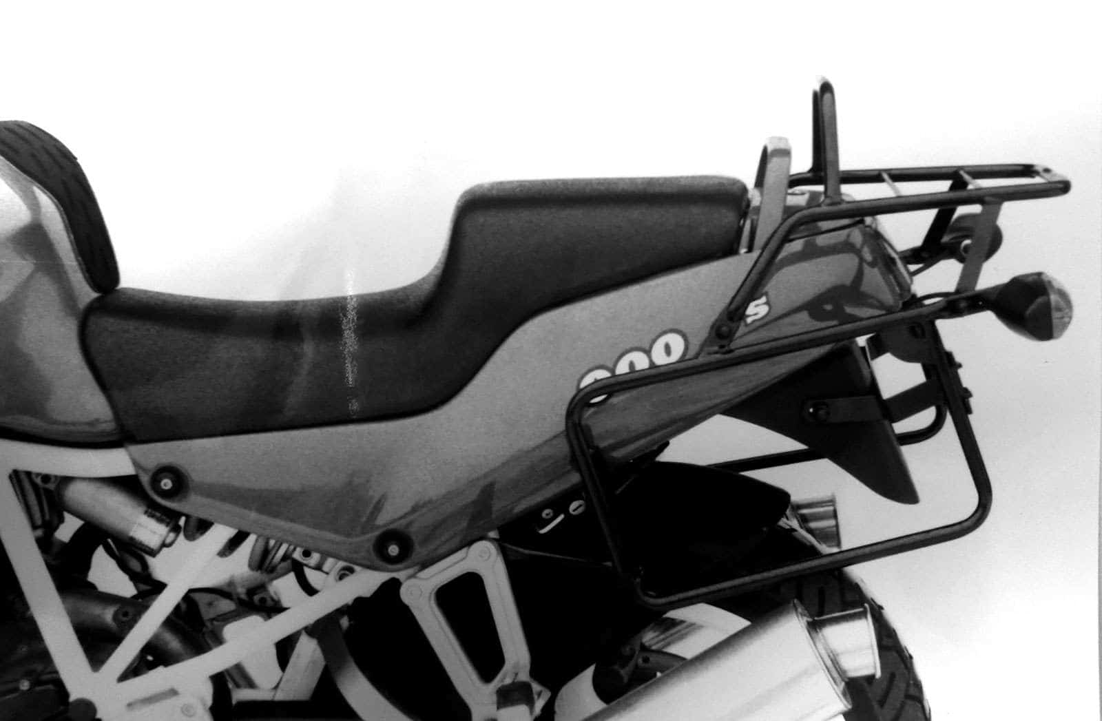 Portapacchi tubolare e portavaligie laterale nero per Ducati 600 SS /750 SS /900 SS