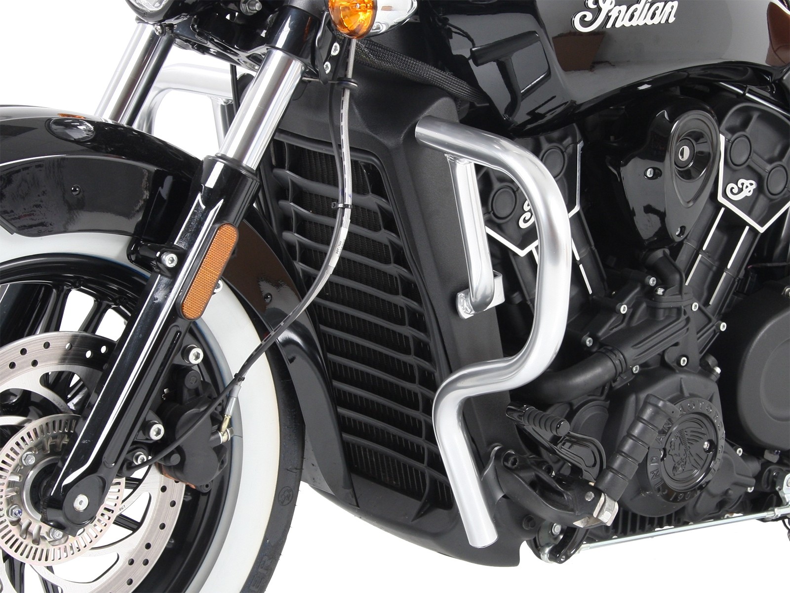 Barra protezione motore cromata per Indian Scout Bobber (2017-)