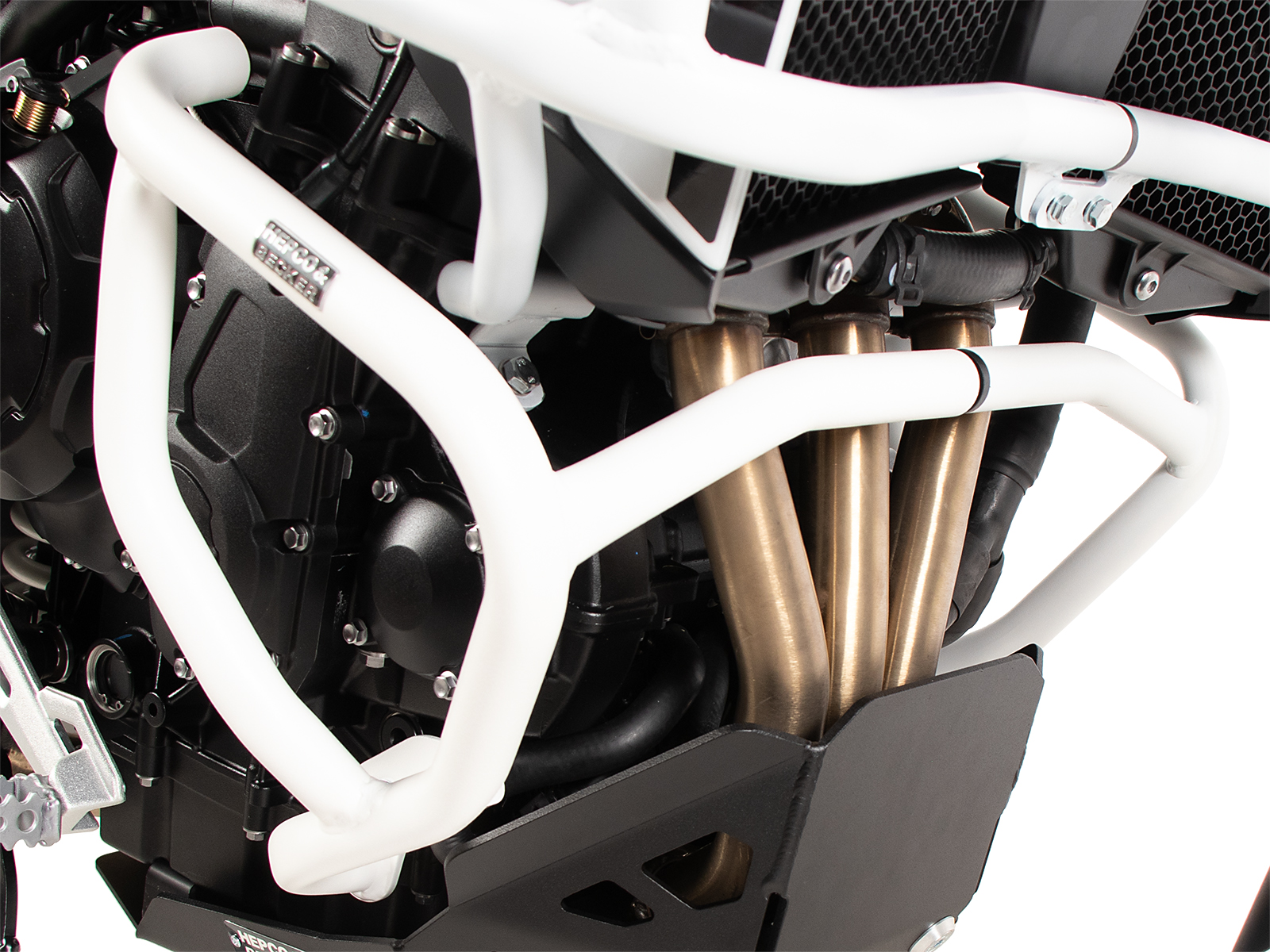 Protezione motore bianca per Triumph Tiger 900 Rally Pro (24-) Hepco & Becker