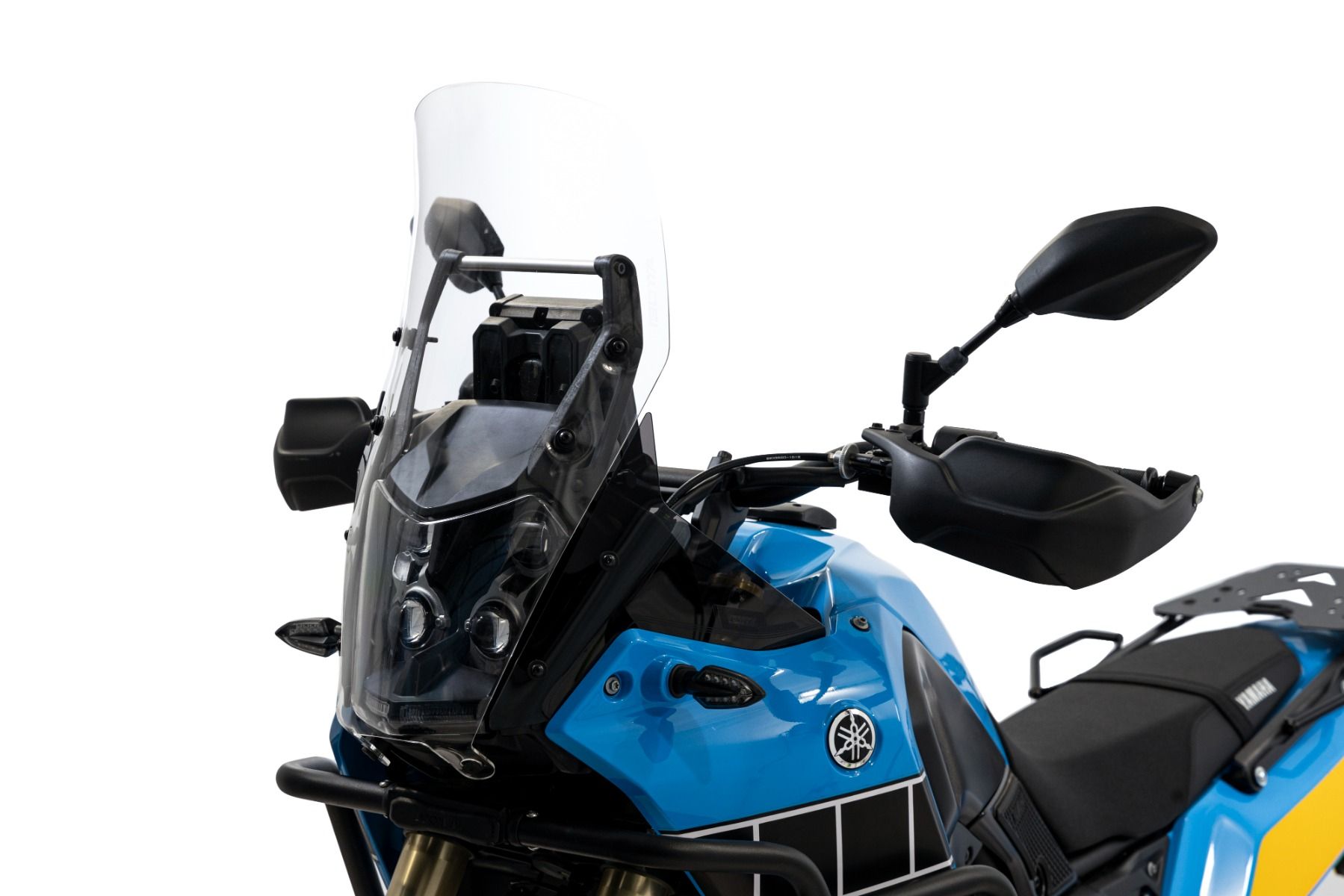 Parabrezza Rally trasparente con protezione per i fari per Yamaha Ténéré 700 (19-24)