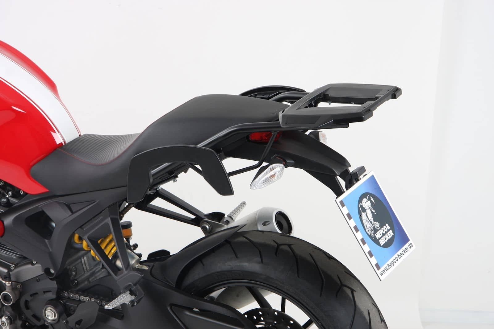 Portapacchi laterale C-Bow nero per Ducati Monster 1100 Evo (11-13) Hepco & Becker