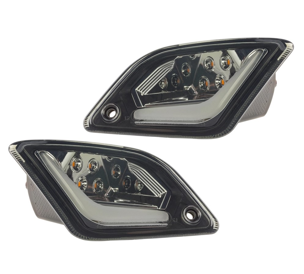 Kit indicatori di direzione posteriori destro/sinistro per Vespa GTS/GTS Super/GTV 125-300cc ('14-), oscurati
