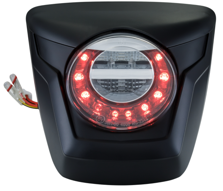Fanale posteriore LED rosso per Vespa Primavera/​Sprint 50-150ccm, bordo - nero opaco