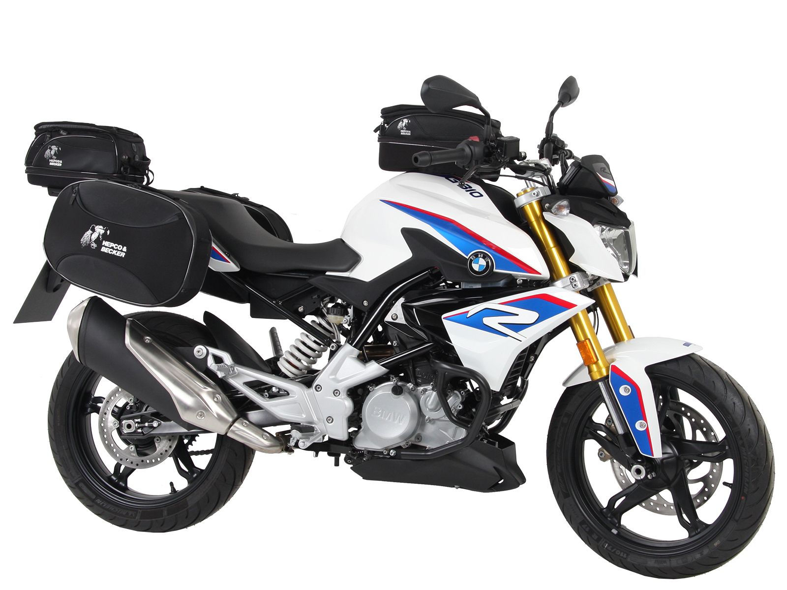 Anello serbatoio di base incl. unità di bloccaggio borsa serbatoio per BMW G 310 R (16-) Hepco & Becker