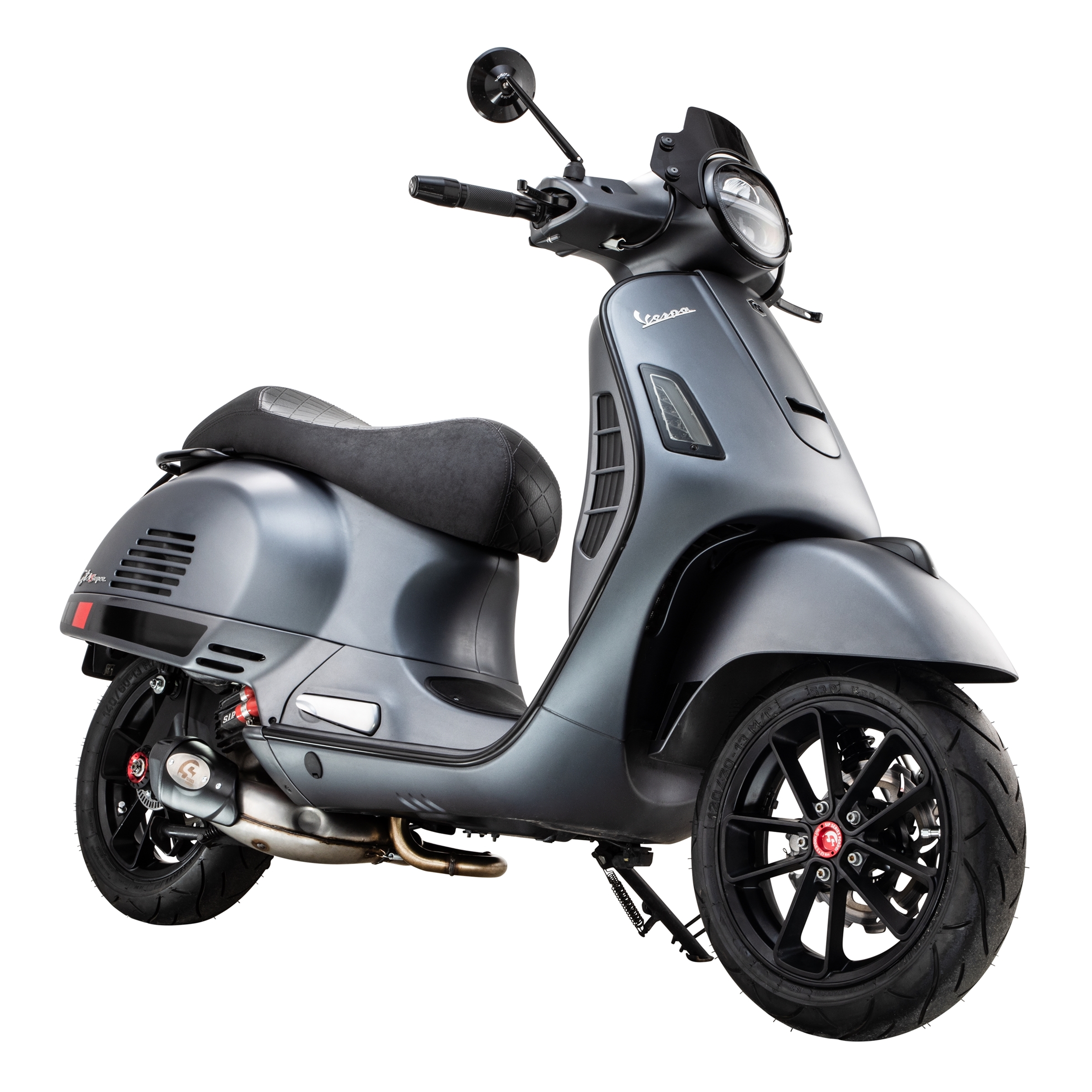 Scarico racing per Vespa GTS/​GTS Super/​GTV/​GT 60 125-300ccm i.e., 4T, LC, inox