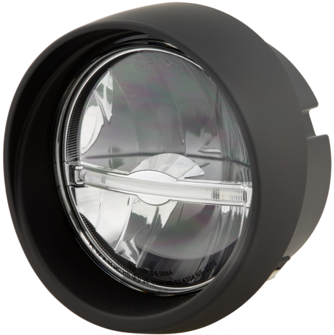 Faro LED per Vespa Primavera 50-150ccm 2T/​4T (-'18), nero opaco