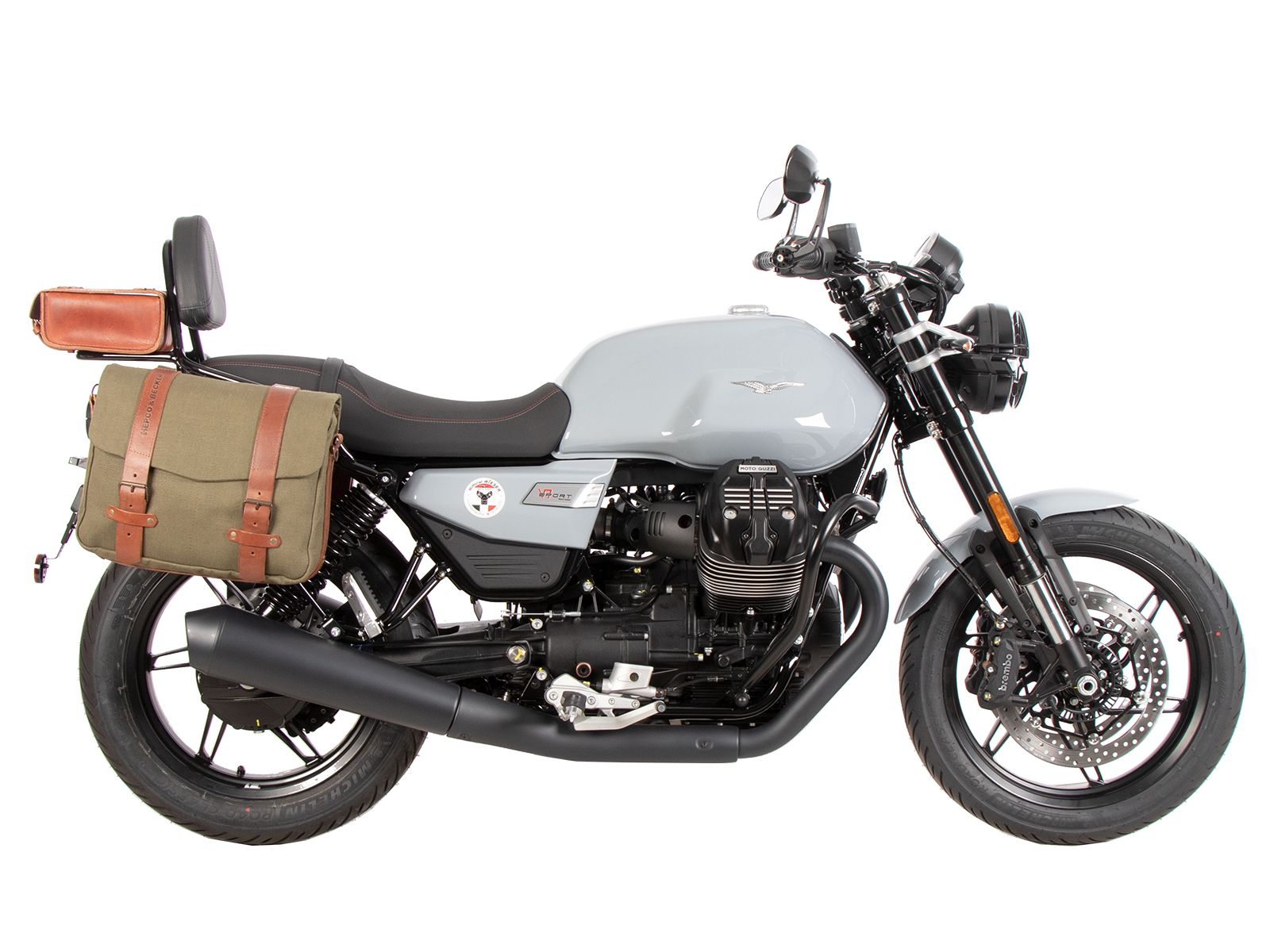 Portapacchi laterale C-Bow nero per Moto Guzzi V7 850 Sport (25- ) Hepco & Becker