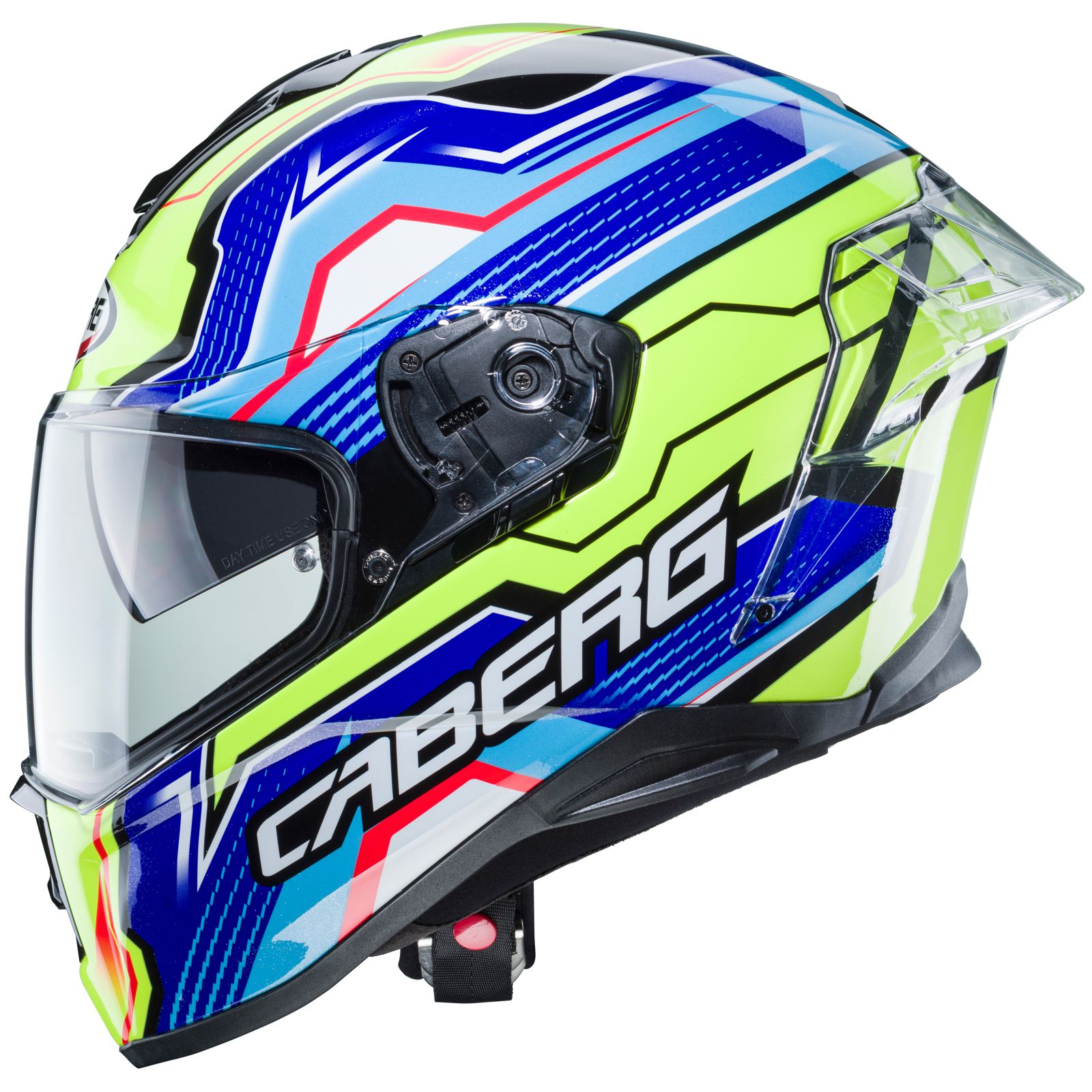 Caberg Casco Drift Evo LB29, nero/blu-fluo-giallo