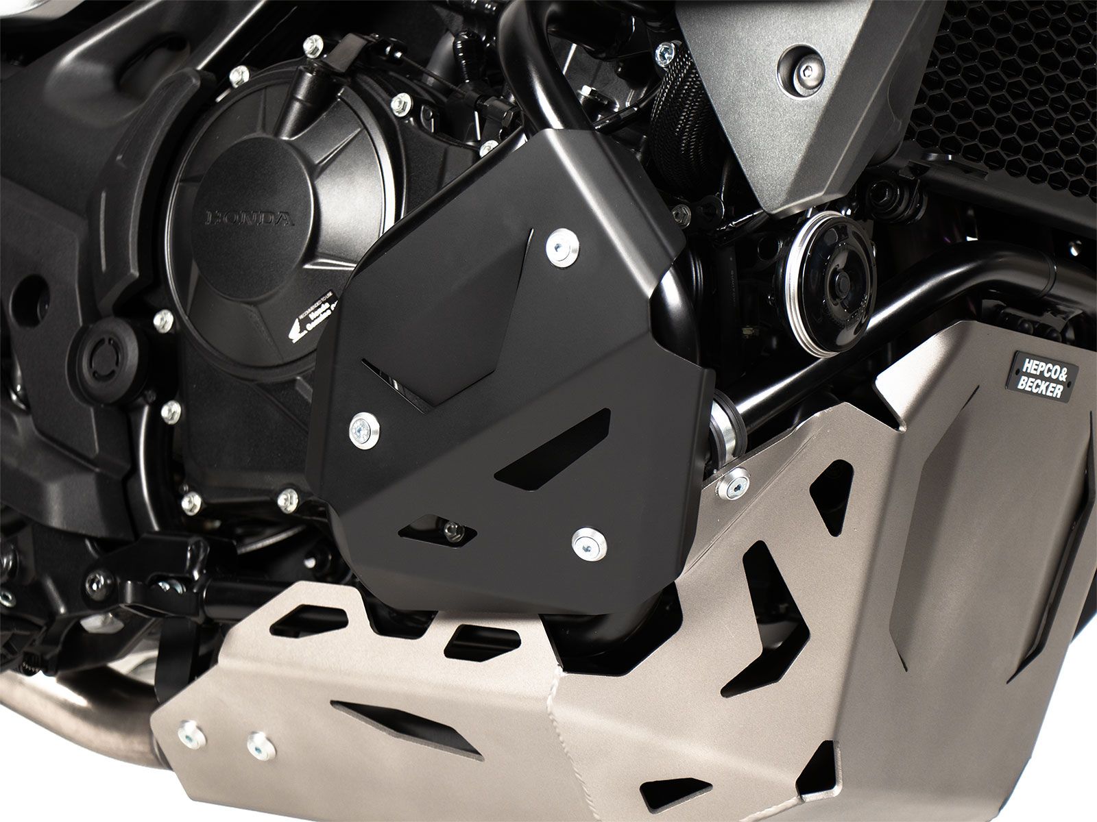 Piastre aggiuntive per il paramotore nero per Honda XL 750 Transalp (25- ) Hepco & Becker
