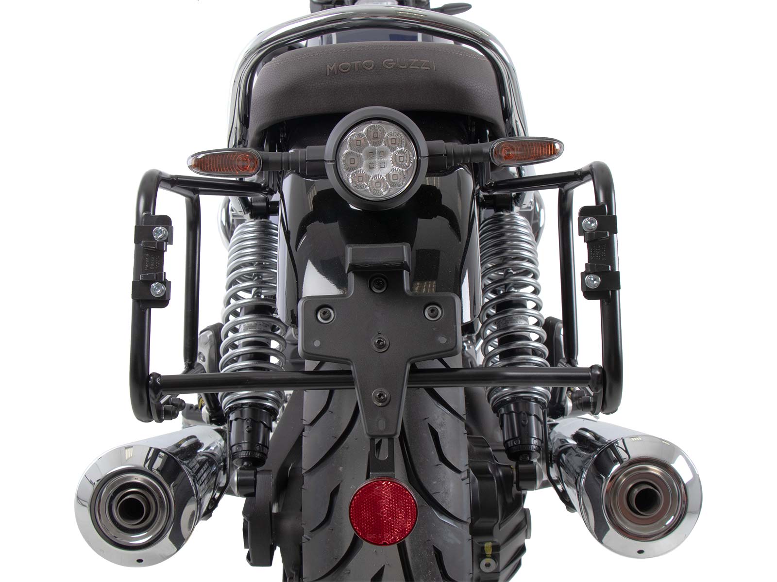 Portavaligie laterale fisso nero per Moto Guzzi V7 850 Stone Corsa (2024) Hepco & Becker