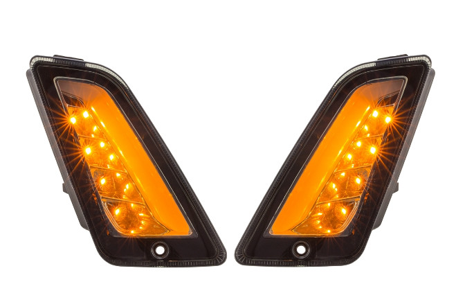 Kit indicatori di direzione anteriori e posteriori per Vespa GTS/GTS Super/GTV 125-300cc ('14-), colorati