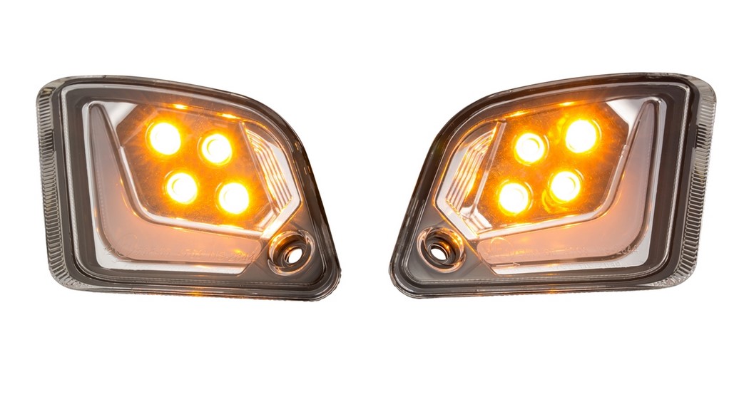 Kit indicatore di direzione posteriore destro/sinistro per Vespa GTS/GTS Super/GTV/GT 60/GT/GT L ('03-'13), trasparente
