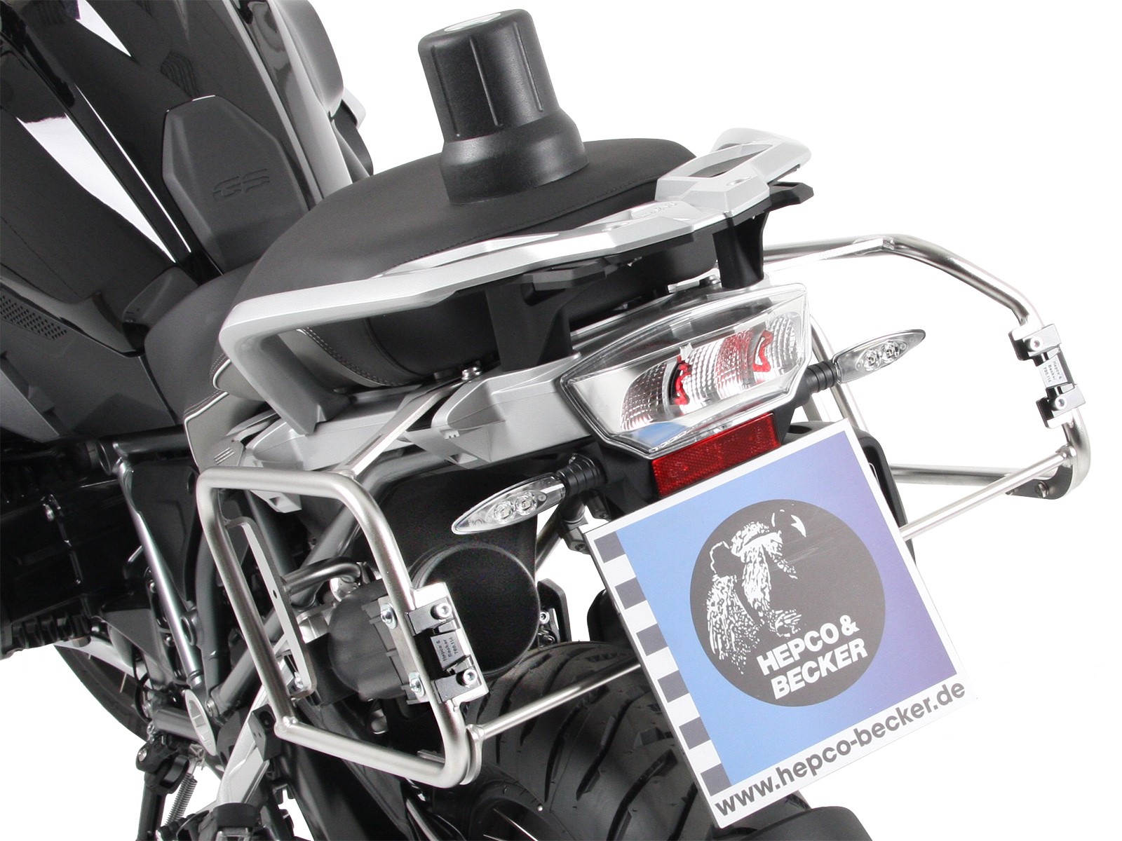 Cassetta porta attrezzi nera per ritaglio di valigia laterale per BMW R 1250 GS (19-23) Hepco & Becker