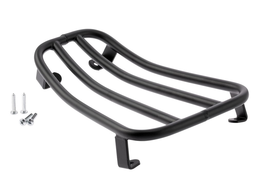 Portapacchi passante per Vespa GTS/GTS Super/GTV/GT 60/GT L 125-300cc 4T LC, nero opaco