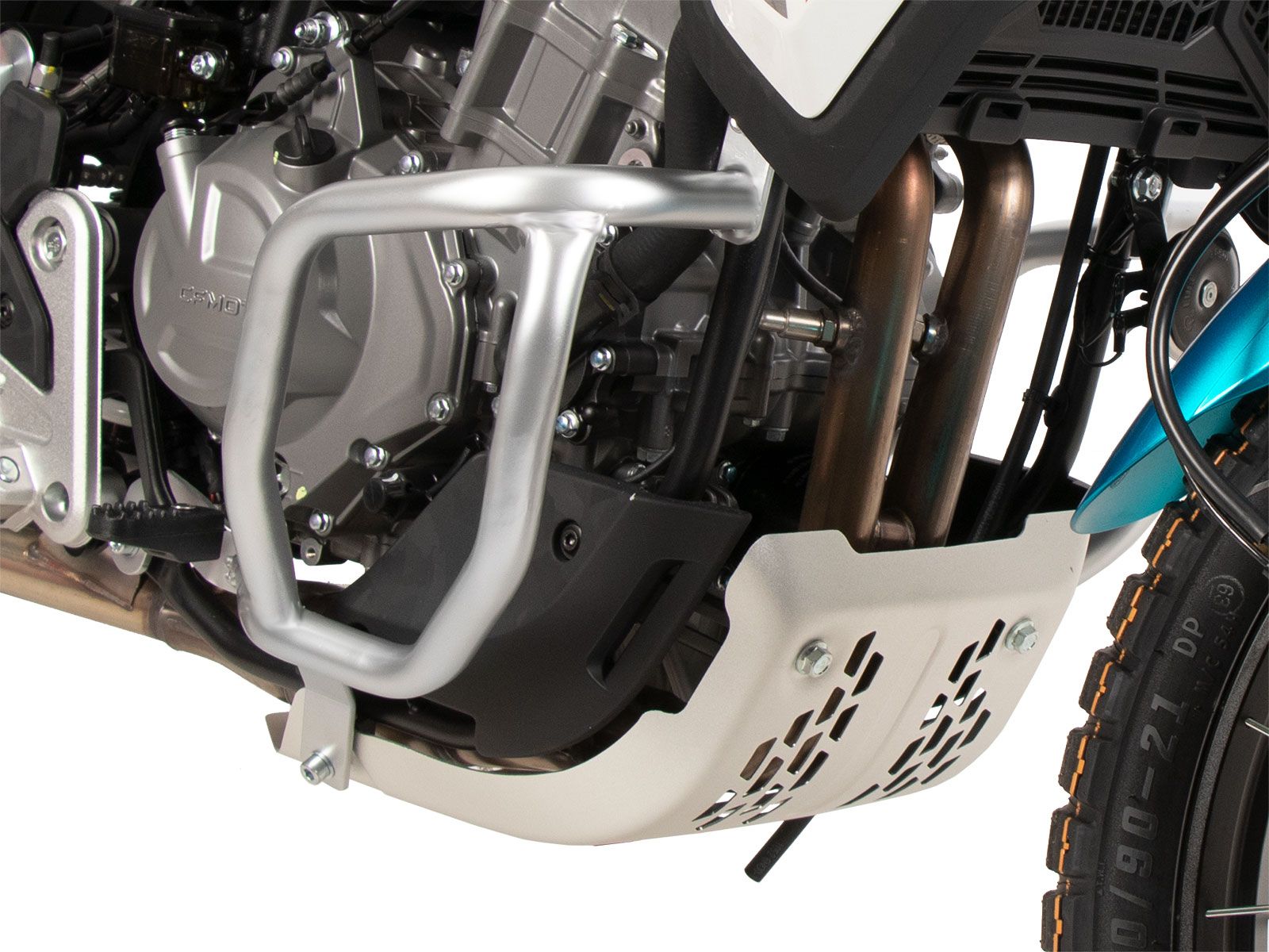 Protezione motore argento per CFMoto 450 MT (24-) Hepco & Becker