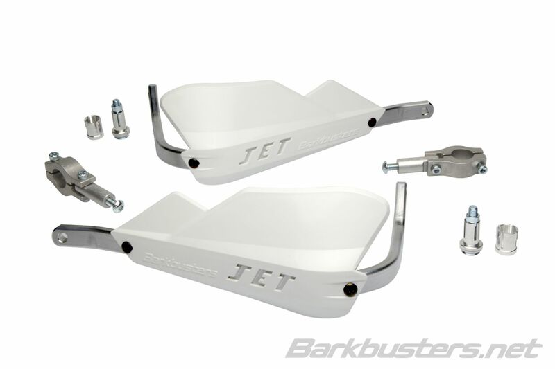 Barkbusters Jet Handguard Attacco a due punti dritto Ø22mm Bianco