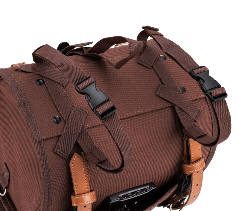 Borsa "Classic" piccola per Vespa, in nylon, marrone tabacco