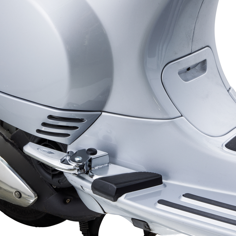 Pedane destra e sinistra per Vespa LX /LXV /S 50-150ccm, cromo/cromo