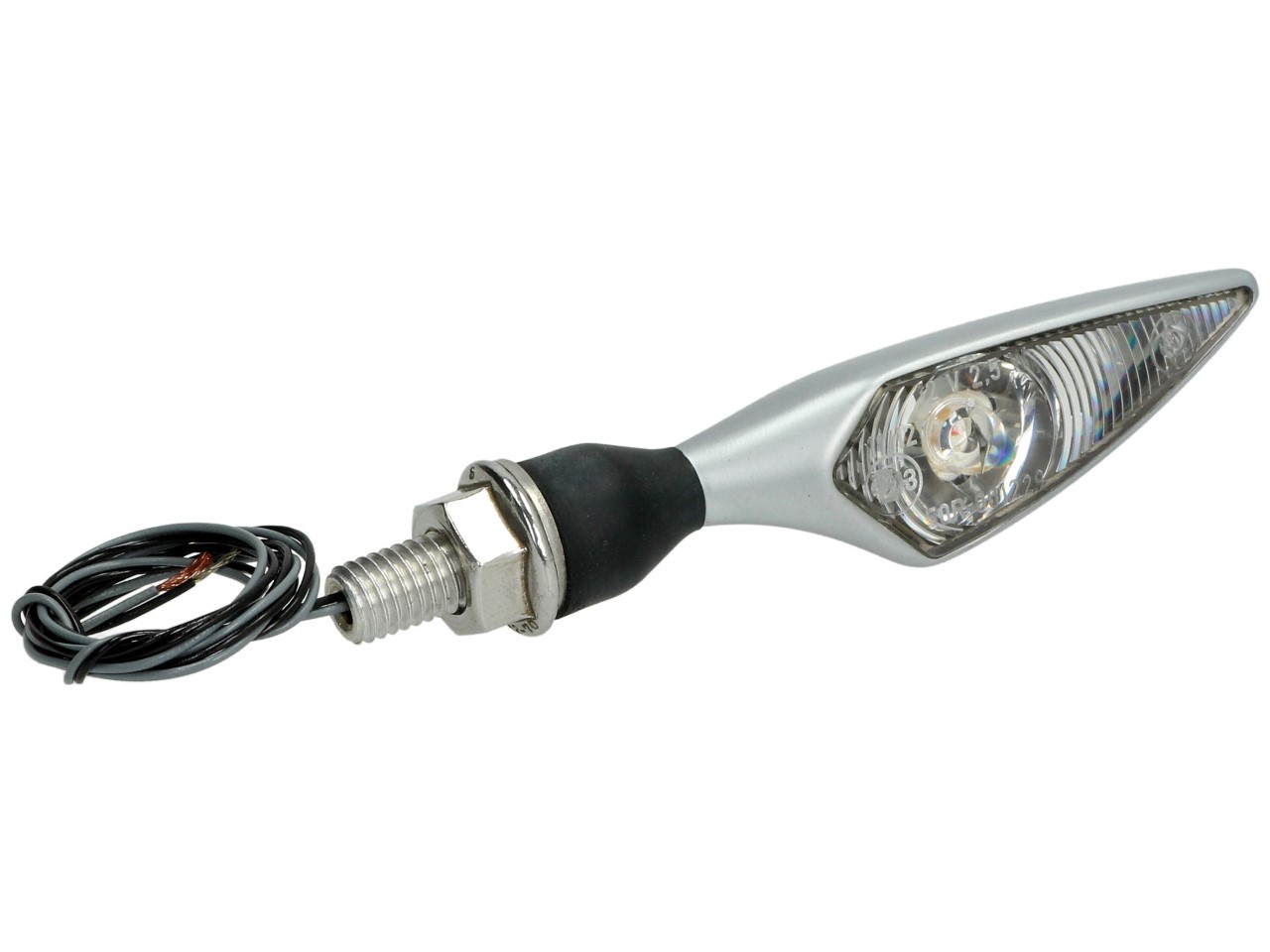 Indicatore Kellermann, rombo, acciaio, LED, VL/HR, 12 V, cromo opaco, M8x20, omologato E