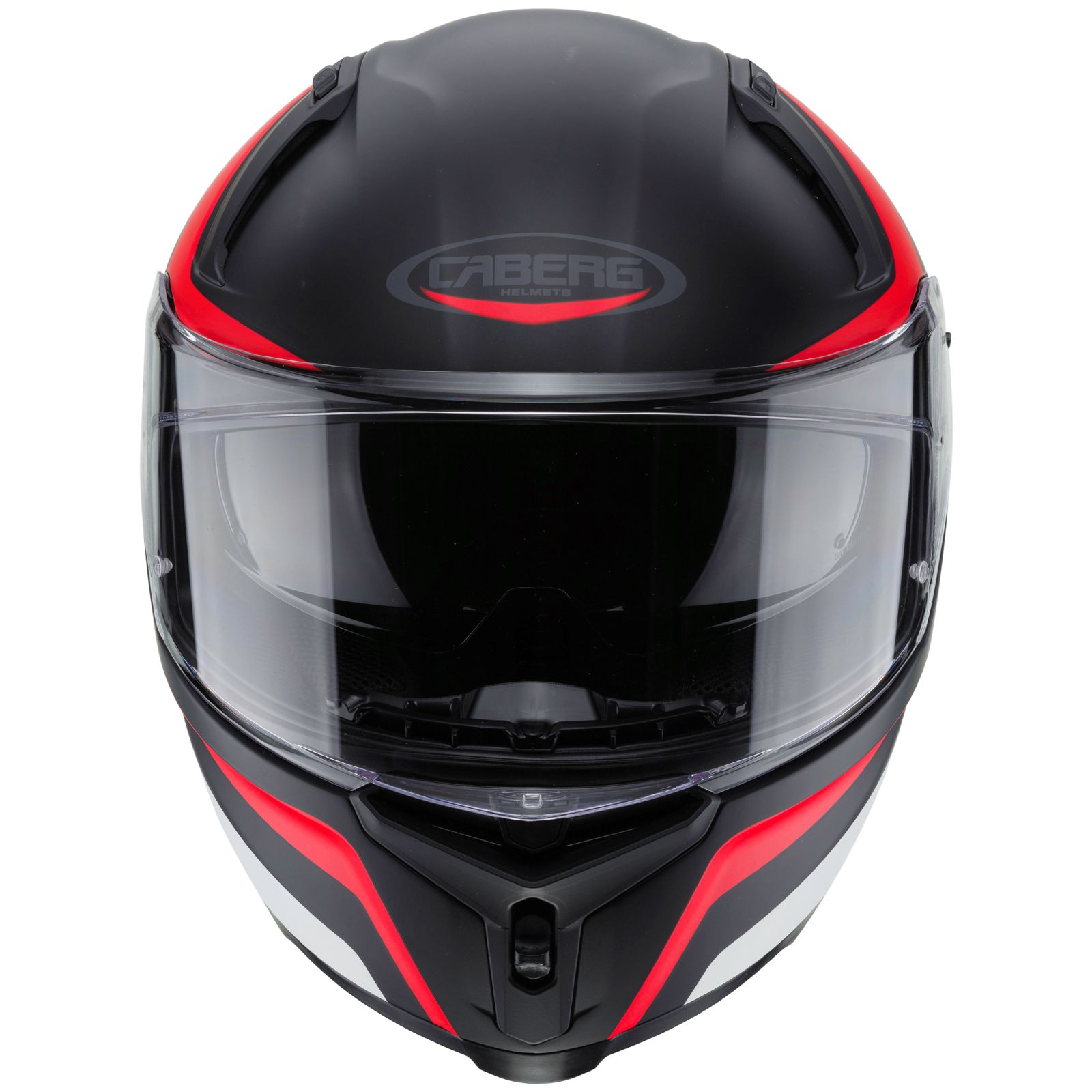 Caberg Casco Avalon Blast, nero opaco/bianco rosso