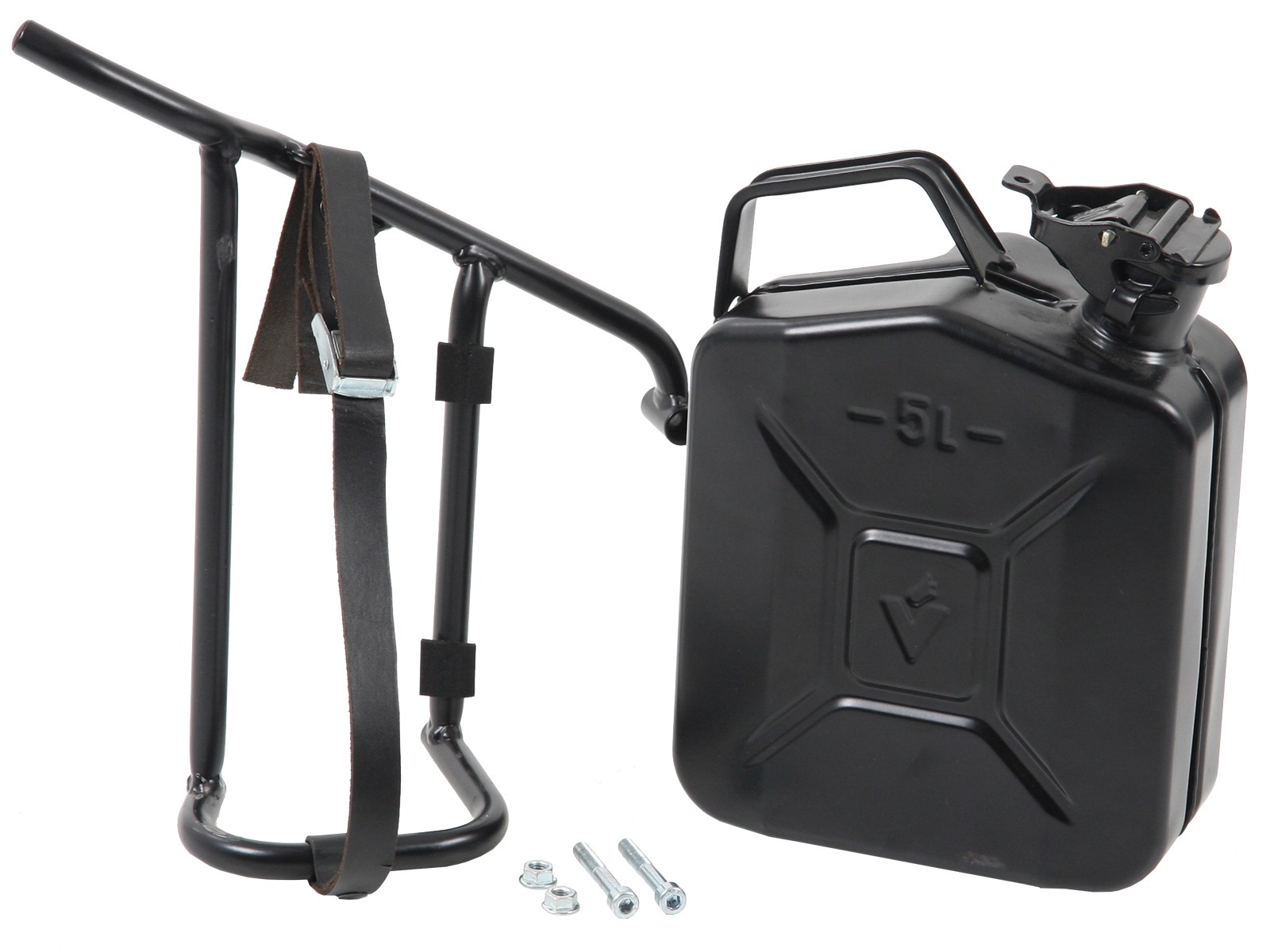 Tanica 4L incl. supporto sinistro Ritaglio nero per V 9 Bobber (Bj.16-) Hepco & Becker