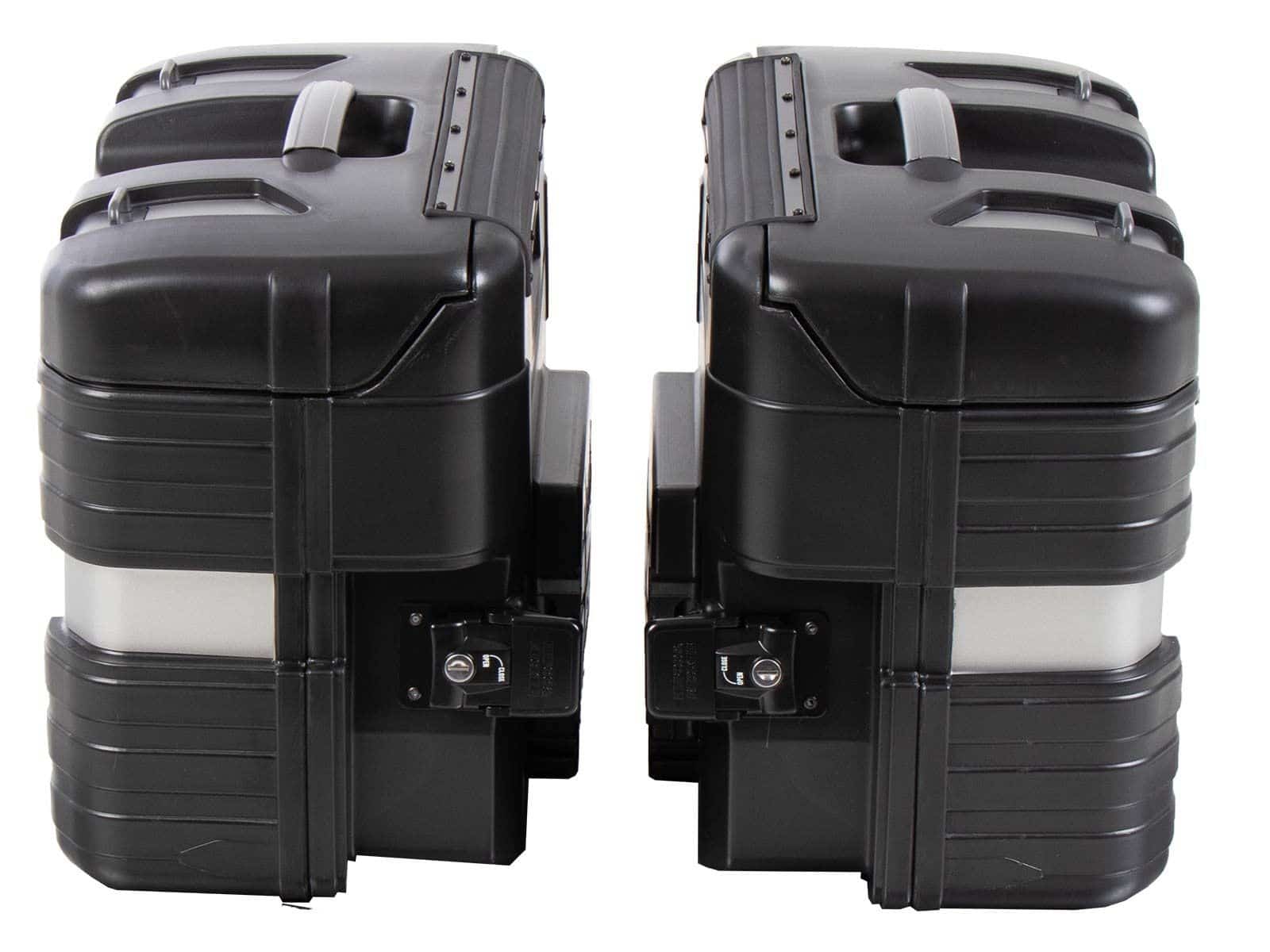 Set di valigie Gobi Black Edition con gancio per bagagli Hepco & Becker